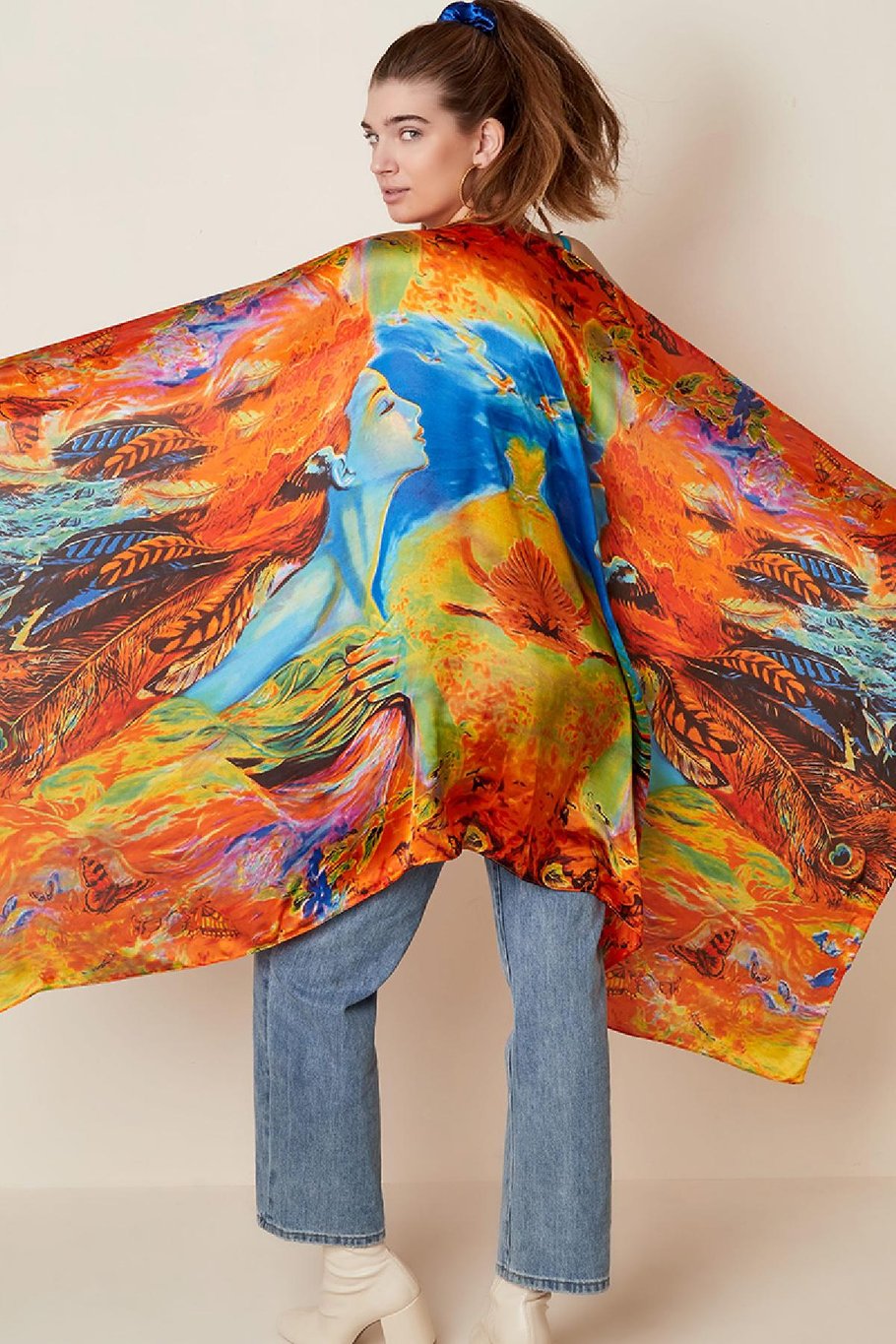 Bunter Sommerschal Natur Multi Polyester Bild4